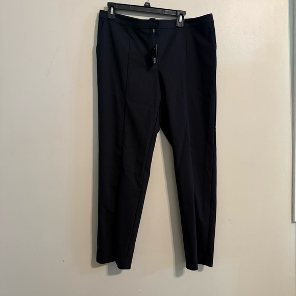 St. John Caviar Jennifer Fit Black front seam NWT slacks business career neutral - Picture 2 of 9